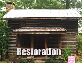 Historic Log Cabin Restoration  Seagrove, North Carolina